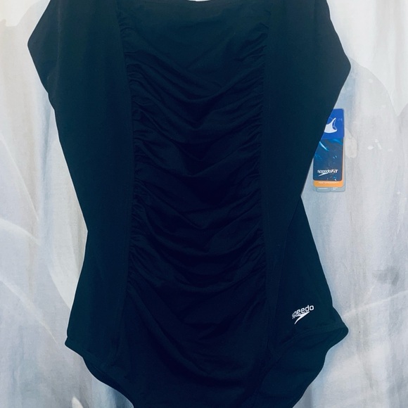 Speedo Women's Elegant Black One-Piece Swimsuit - Picture 2 of 6